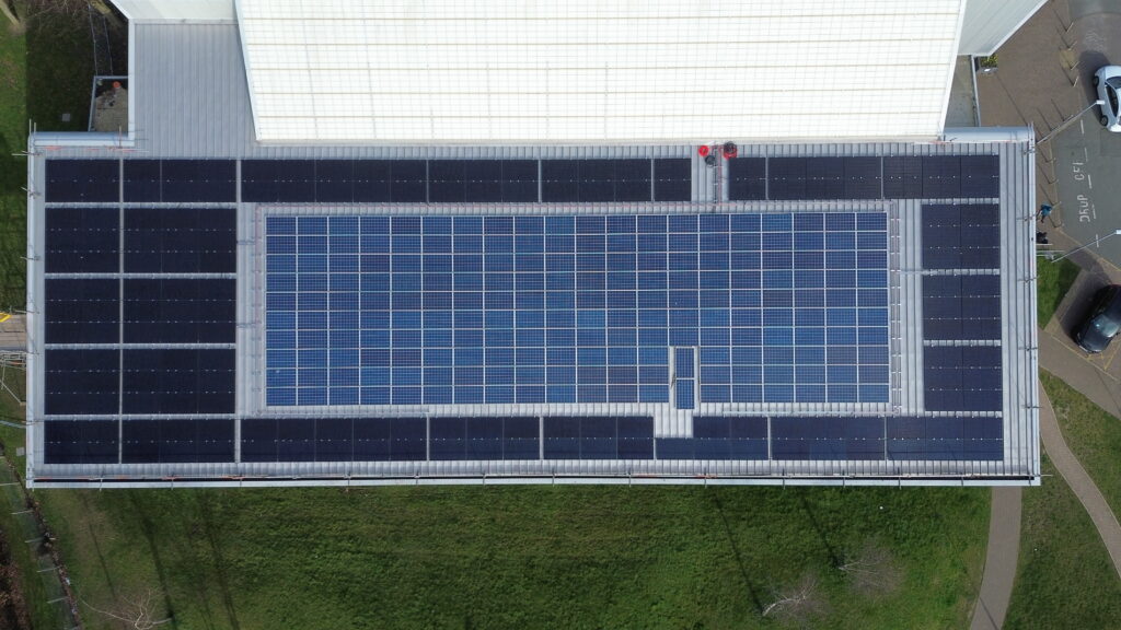 Meadows Leisure Centre solar installation.